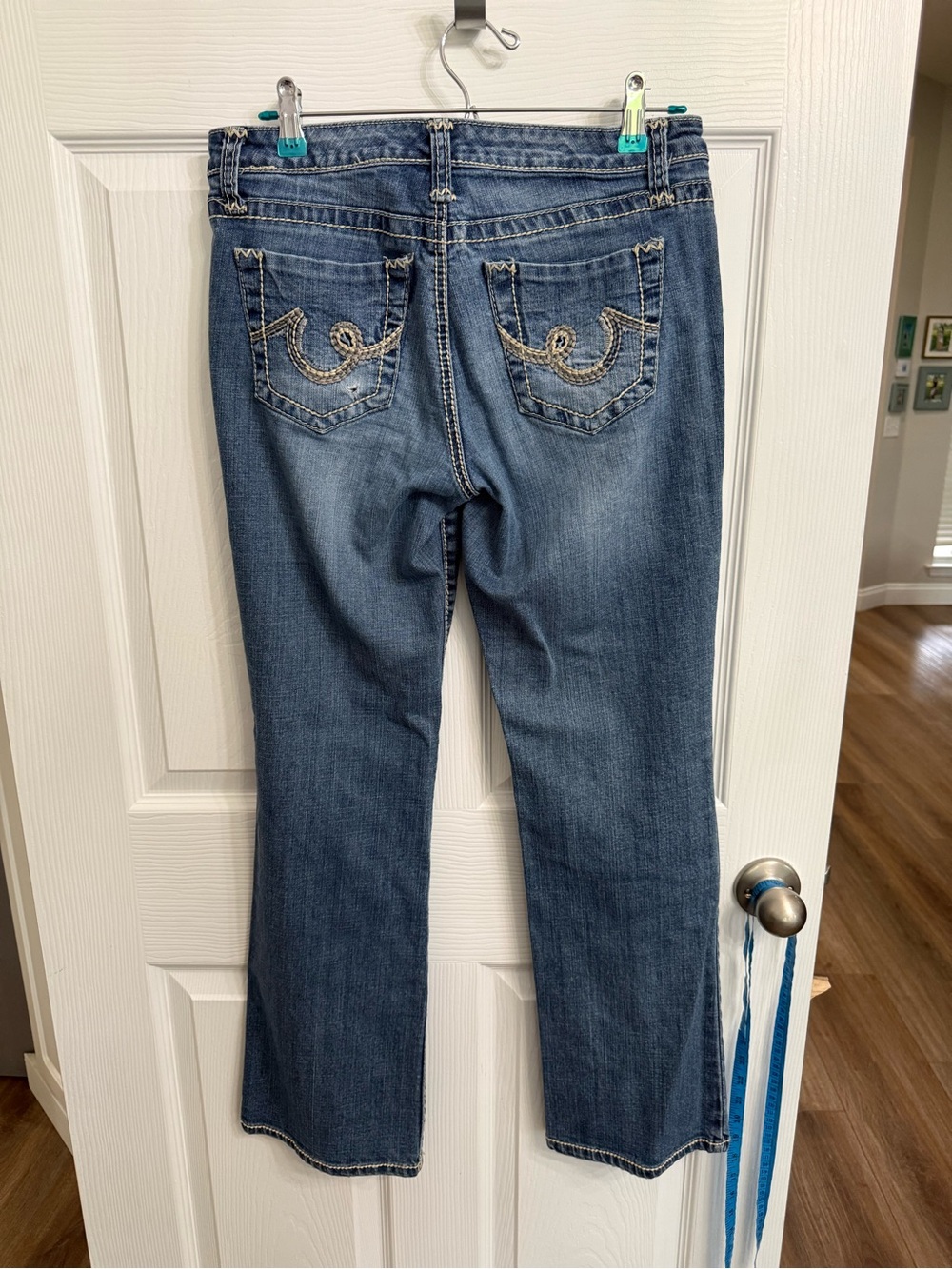 Vintage America Mid Rise Bootcut Jeans Women’s Size 8 Medium Wash Stretch Denim
